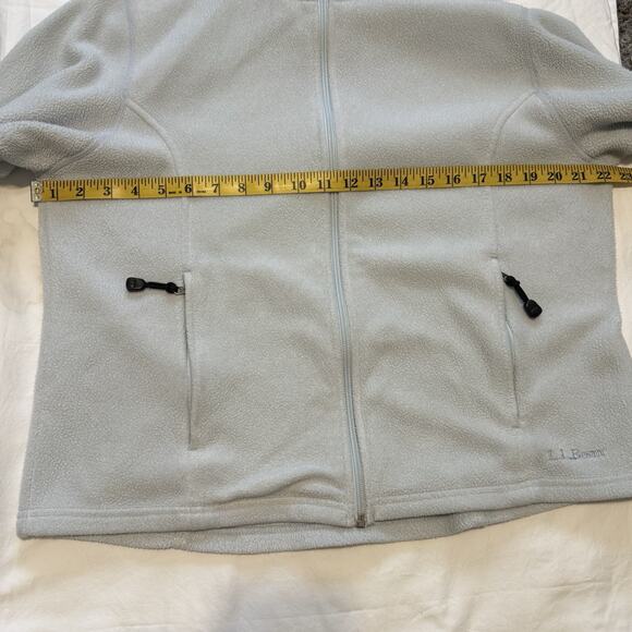 L.L.Bean Women’s Full-Zip Fleece Jacket Size L Light Blue Soft Polar Warm - Picture 8 of 11